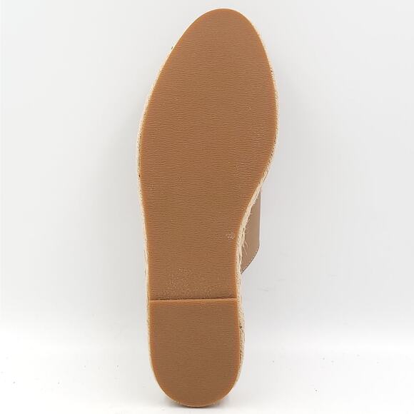 LOGO Lori Goldstein Espadrille Slide Sandals Lindsay Size US 8M Toffee Leather - Picture 5 of 5